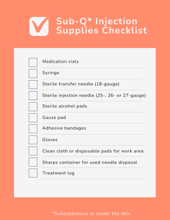 SubQ Injection Supplies Checklist - 9-15 SubQ Injection Supplies Checklist - 9-15