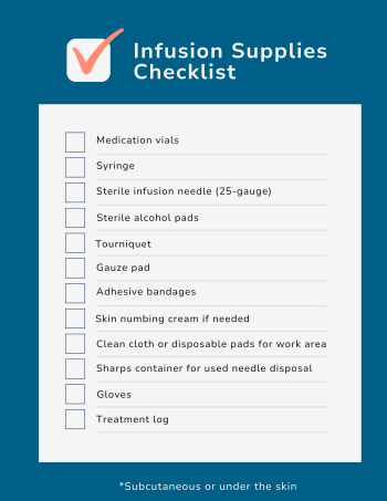 Infusion Supplies Checklist - Adult Infusion Supplies Checklist - Adult