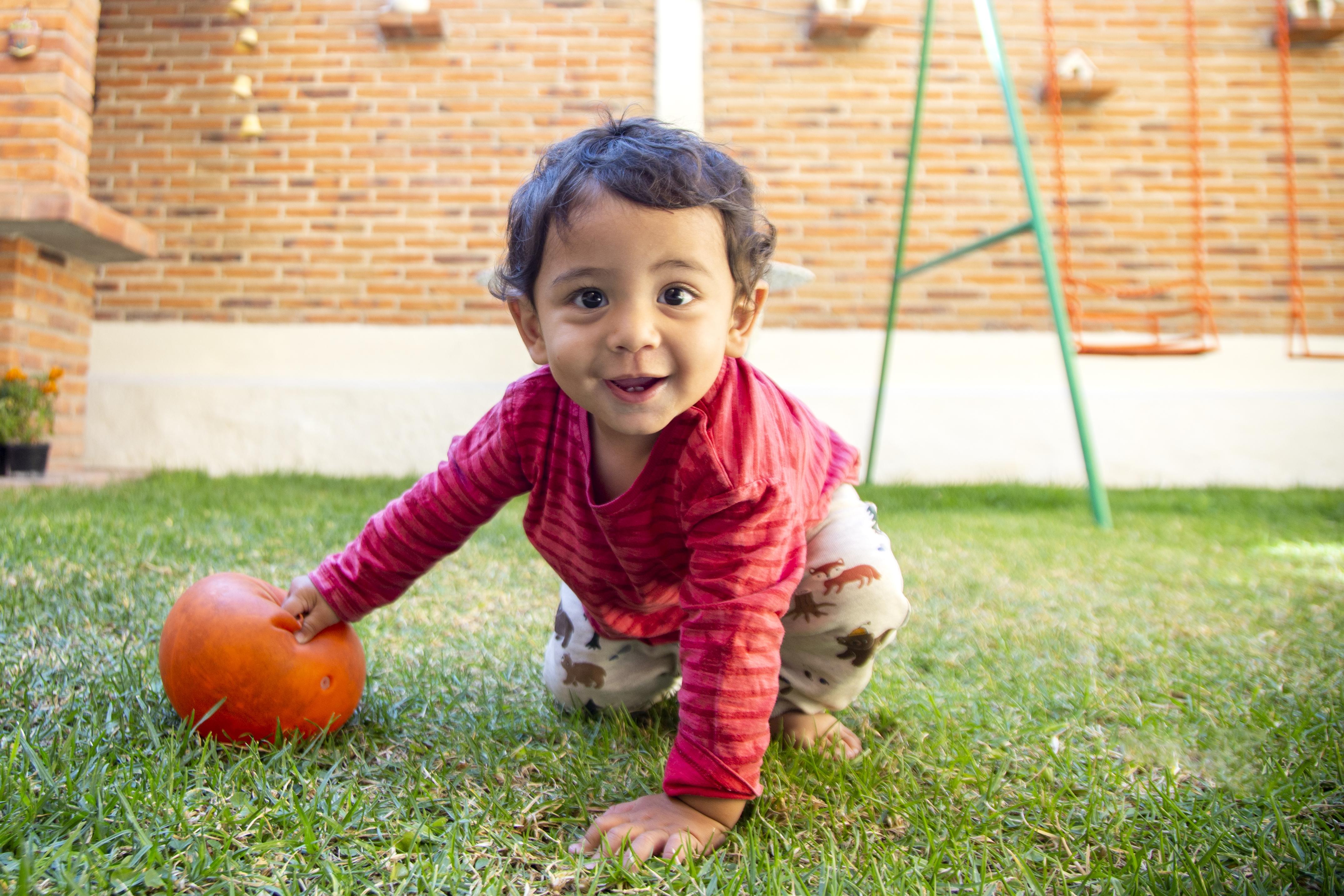 Baby in the backyard