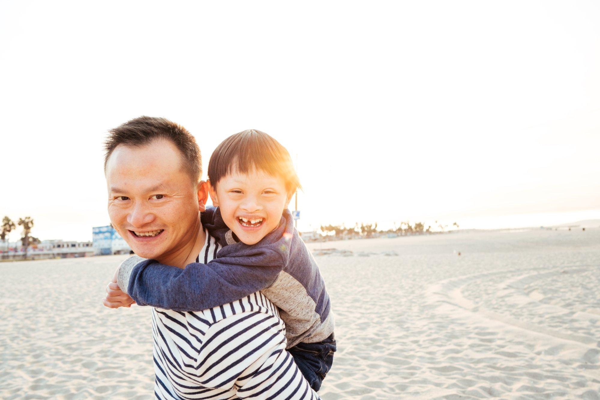 Happy family on the beach