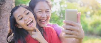 Child, Parent, Selfie, Thai Ethnicity, Thailand